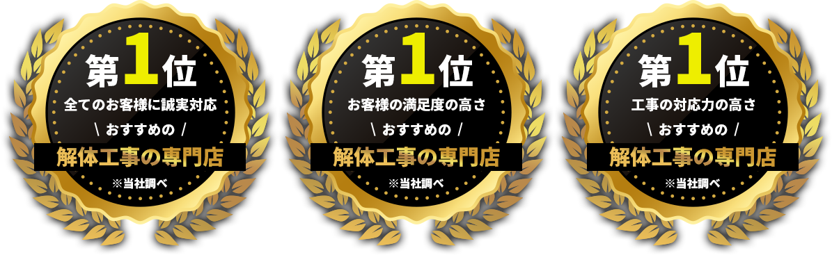 お客様満足度第一位！