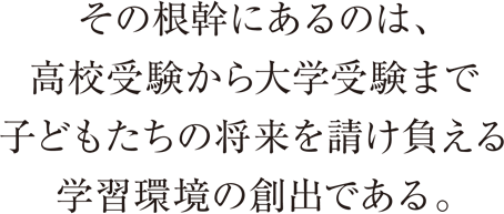 子供たちの将来を請け負える学習環境の創出である。