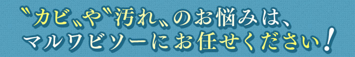 カビや汚れのお悩みはマルワビソーにお任せください