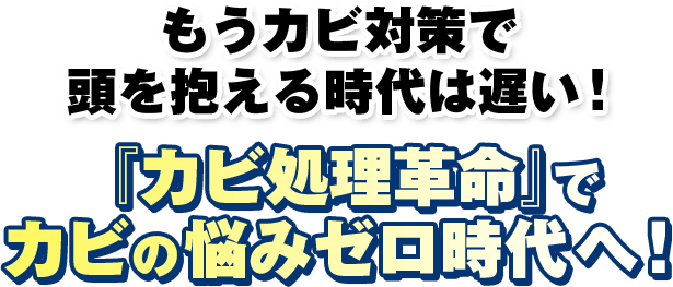 もうカビ対策で頭を抱える時代は遅い！カビ処理革命でカビの悩みゼロ時代へ