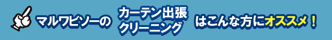 マルワビソーのカーテン出張クリーングはこんな方にオススメ